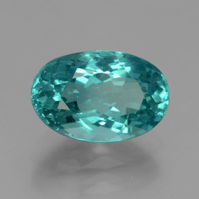 Apatita azul natural 4,28ct, corte oval, VS