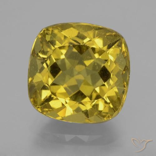 10.14ct Natural Amarelo Dijon Apatita, Almofada, VS