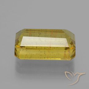 Apatita Outono Amarelo Natural 8.59ct, Corte Octógono / Esmeralda, VS