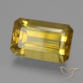 Apatita Amarelo Dijon Natural 12.73ct, Corte Octógono / Esmeralda, VS