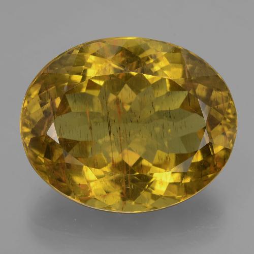 Apatita amarelo natural 23,25ct, corte oval, VS-SI