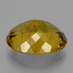 Apatita amarelo natural 23,25ct, corte oval, VS-SI
