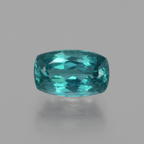 Apatita azul natural 3,08ct, almofada cortada, VS
