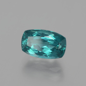 Apatita azul natural 3,08ct, almofada cortada, VS