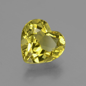 Apatita amarelo natural 3,20ct, formato de coração, VVS-VS