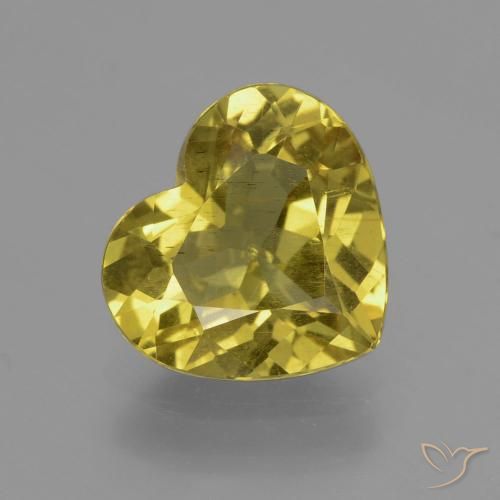 3.93ct Natural amarelo médio Apatita, Coração, VS
