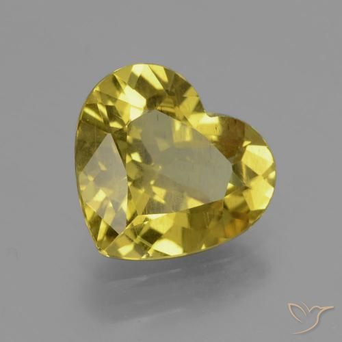 Apatita amarelo médio Natural 3.93ct, Coração, VS