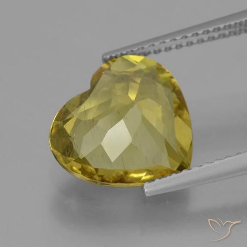 Apatita amarelo médio Natural 3.93ct, Coração, VS
