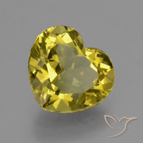 Apatita Amarelo escuro Natural 4.99ct, Coração, VVS-VS