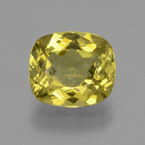 Apatita Amarelo escuro Natural 4.28ct, Almofada cortada, VS-SI