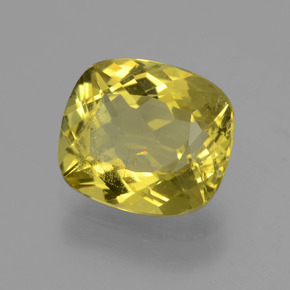 Apatita Amarelo escuro Natural 4.28ct, Almofada cortada, VS-SI