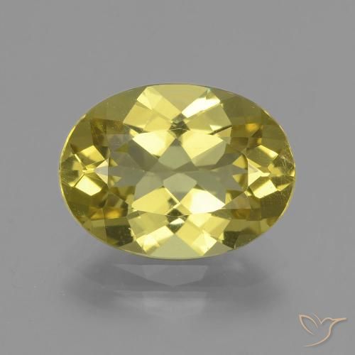 3.90ct Natural amarelo médio Apatita, oval, VS