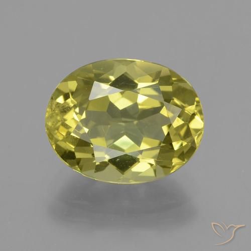 4.44ct Natural amarelo médio Apatita, oval, VS