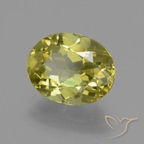 Apatita amarelo médio Natural 4.44ct, oval, VS