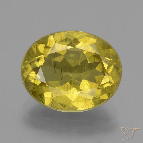 5.50ct Natural ouro amarelado Apatita, oval, VS-SI