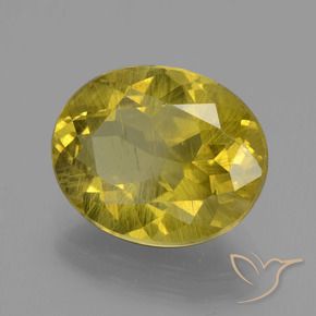 Apatita ouro amarelado Natural 5.50ct, oval, VS-SI