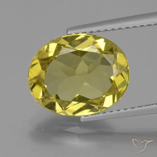 4.14ct Natural Amarelo escuro Apatita, oval, VS