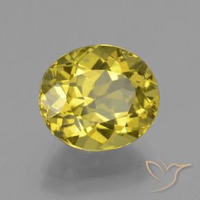 Apatita amarelo natural 4,63ct, corte oval, VS