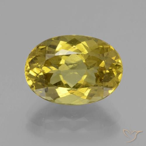 4.54ct Natural amarelo médio Apatita, oval, VS