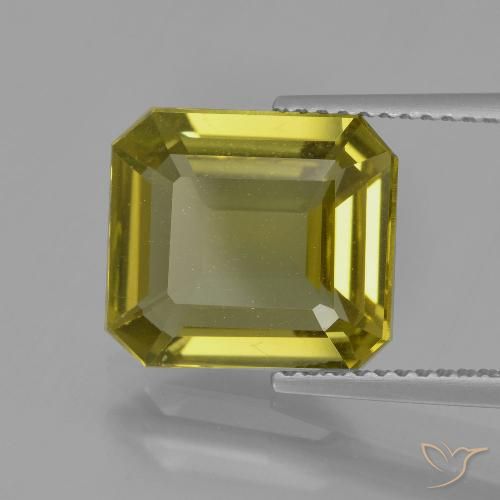 5.34ct Natural Ouro Terroso Apatita, Corte Esmeralda, VS