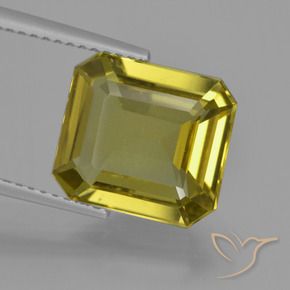 Apatita Ouro Terroso Natural 5.34ct, Corte Octógono / Esmeralda, VS