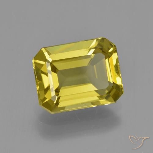 4.69ct Natural Amarelo acastanhado Apatita, Corte Esmeralda, VS