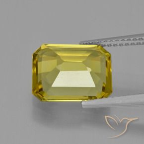 Apatita Amarelo acastanhado Natural 4.69ct, Corte Octógono / Esmeralda, VS