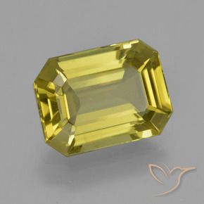 Apatita Amarelo Abacaxi Natural 6.37ct, Corte Octógono / Esmeralda, VS