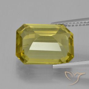 Apatita Amarelo Abacaxi Natural 6.37ct, Corte Octógono / Esmeralda, VS