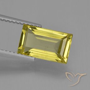 Apatita Luz amarela Natural 2.38ct, baguete, VS-SI