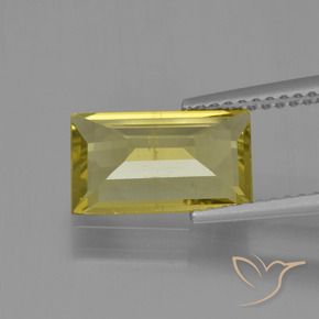 Apatita Luz amarela Natural 2.38ct, baguete, VS-SI