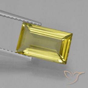 Apatita Luz amarela Natural 3.02ct, baguete, VS