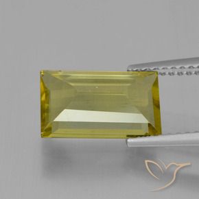 Apatita Luz amarela Natural 3.02ct, baguete, VS