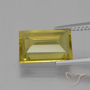 Apatita Amarelo claro médio Natural 2.99ct, baguete, VS