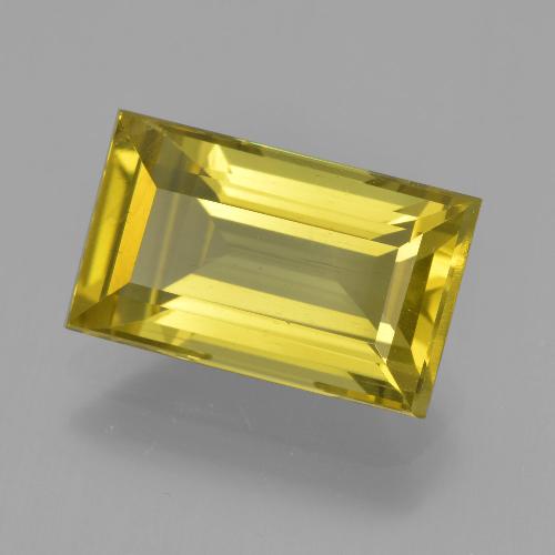 Apatita amarelo natural 6,07ct, baguete, VS