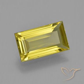 Apatita amarelo médio Natural 3.41ct, baguete, VS