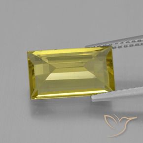 Apatita amarelo médio Natural 3.41ct, baguete, VS