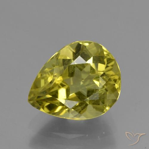 3.73ct Natural Amarelo Terroso Apatita, Formato de pêra, VS