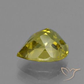 Apatita Amarelo Terroso Natural 3.73ct, Formato de pêra, VS