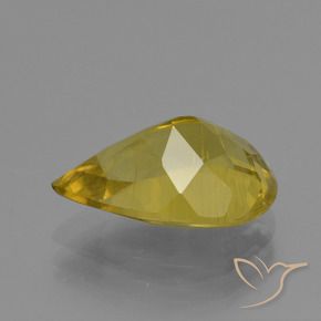 Apatita Outono Amarelo Natural 3.95ct, Formato de pêra, VS