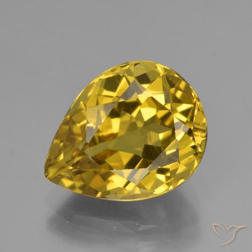 6.72ct Natural Dourado-Laranja Apatita, Formato de pêra, VS