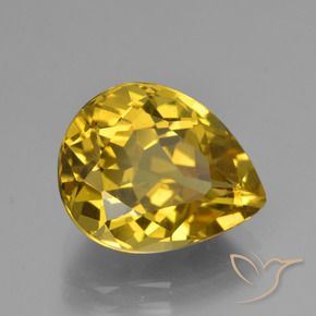 Apatita Dourado-Laranja Natural 6.72ct, Formato de pêra, VS