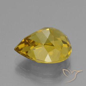 Apatita Dourado-Laranja Natural 6.72ct, Formato de pêra, VS