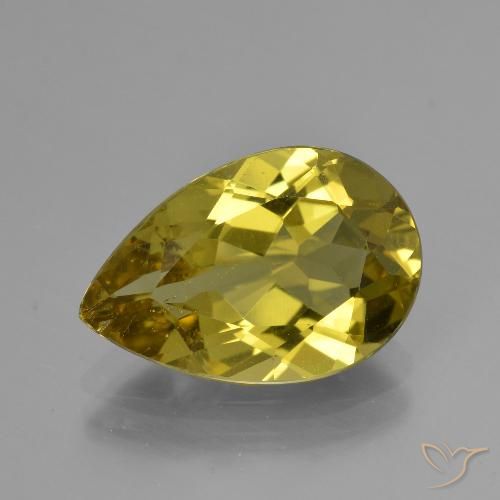 4.60ct Natural Castanho Dourado Esverdeado Apatita, Formato de pêra, VS-SI