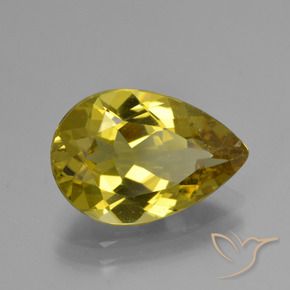Apatita Castanho Dourado Esverdeado Natural 4.60ct, Formato de pêra, VS-SI