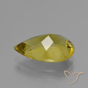 Apatita Castanho Dourado Esverdeado Natural 4.60ct, Formato de pêra, VS-SI