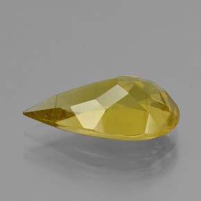 Apatita amarelo natural 4,67ct, formato de pêra, VS