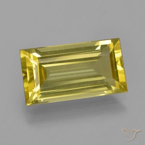 5,11 quilates de apatita amarela, baguete de 14,5 x 7,9 mm cortada de Madagascar, Photo A