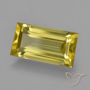 Apatita Amarelo acastanhado Natural 5.11ct, baguete, VS