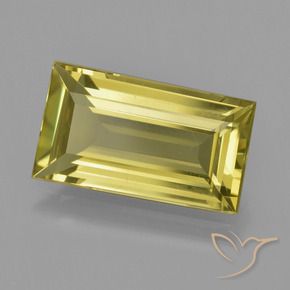 Apatita Amarelo escuro Natural 5.10ct, baguete, VS